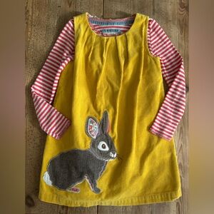 Mini Boden Vibrant Yellow Corduroy Jumper/ Dress